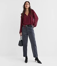 Petite Barrel Pants Stretch Velvet