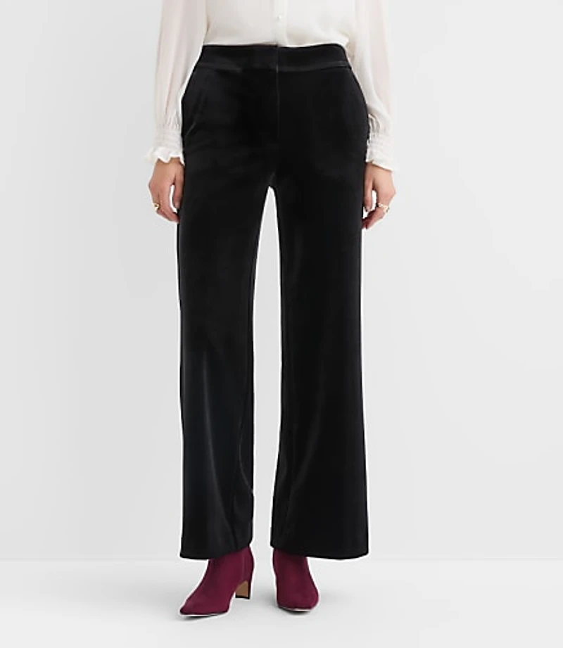 Petite Curvy Clean Wide Leg Pants Velvet