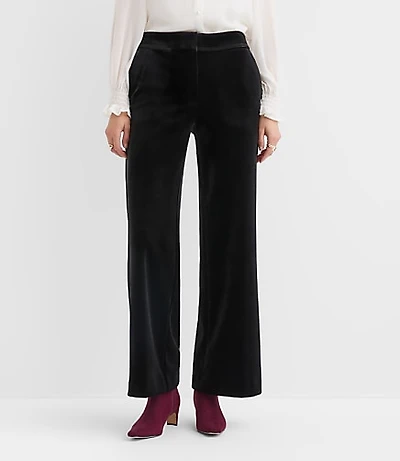 Petite Curvy Clean Wide Leg Pants Velvet