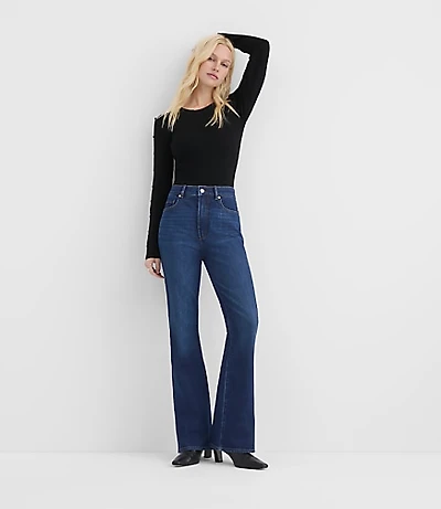 Rivete High Rise Slim Flare Jeans Muse Wash