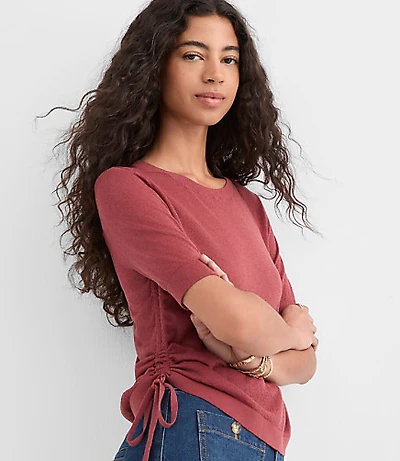 Side Tie Sweater Tee