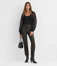Petite Riviera Slim Pants Shimmer Geo Jacquard