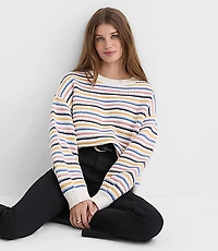 Textured Stripe Relaxed Sweater