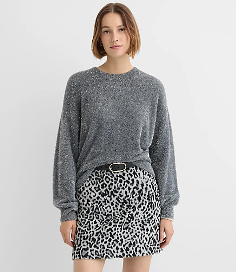 Petite Tinsel Fuzzy Sweater