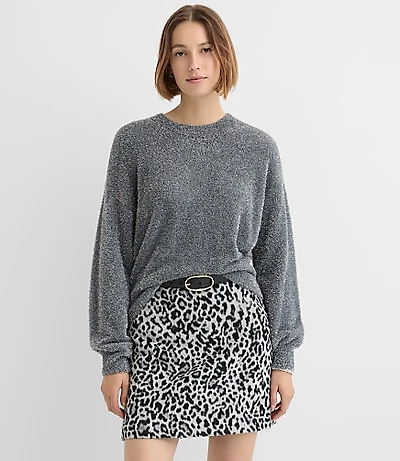 Petite Tinsel Fuzzy Sweater