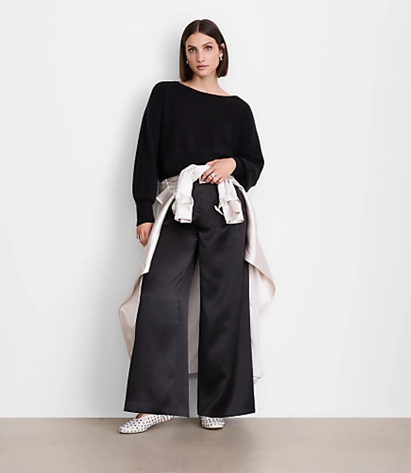 LOFT Versa Cropped Boatneck Sweater