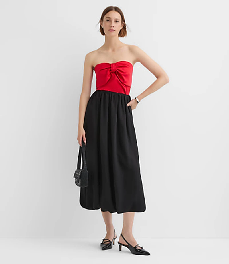 Petite Crepe Bubble Midi Skirt