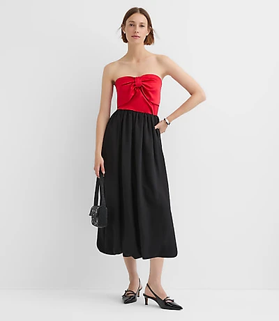 Petite Crepe Bubble Midi Skirt