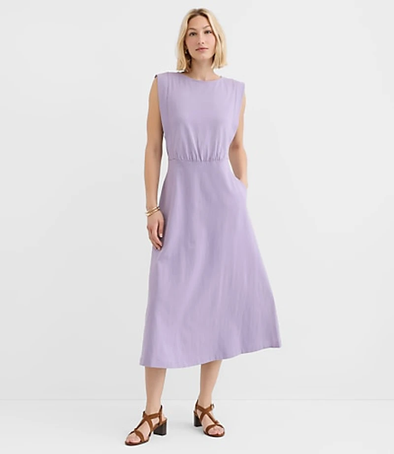 Side Paneled Midi Pocket Dress