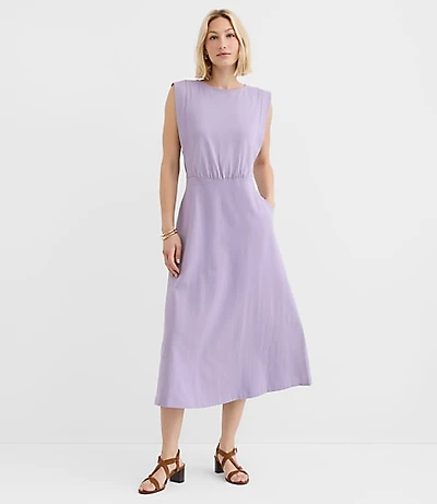 Side Paneled Midi Pocket Dress