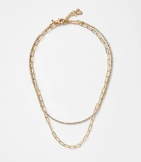 Chain Link Layered Tennis Necklace Set