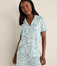 Haven Well Within Organic Cotton Jersey Blurred Floral Pajama Top