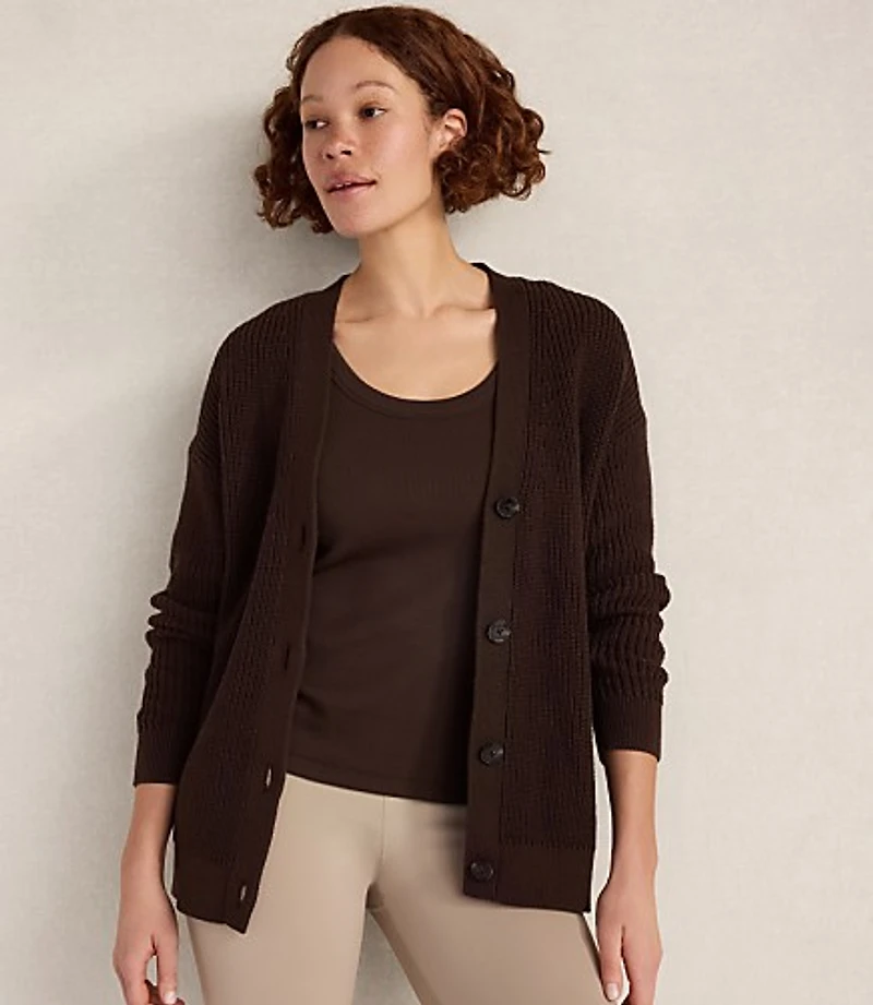 Haven Well Within Organic Cotton Shaker Stitch Cardigan