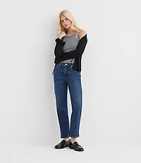Rivete Petite Mid Rise Slim Jeans in Muse Wash