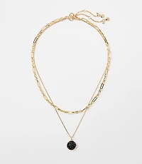 Circle Layered Necklace Set