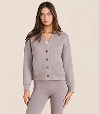 Lou & Grey Heathered Scubasoft V-Neck Pocket Cardigan