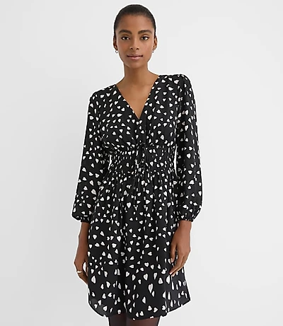 Petite Heart Double Tie Mini Dress