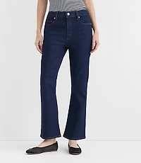 Rivete Petite Curvy High Rise Kick Crop Jeans Nova Wash