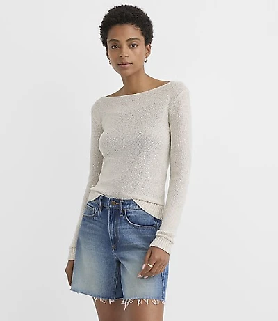 Sequin Boatneck Sweater