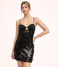 Lately Sequin Cutout Mini Dress