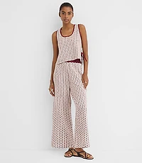 Petite LOFT Beach Geo Crochet Wide Leg Pants
