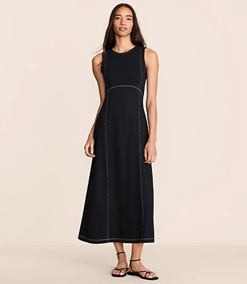 Lou & Grey Terrysoft Contrast Stitch Maxi Dress