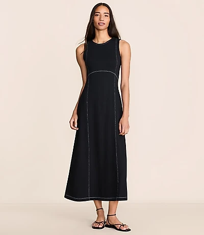 Lou & Grey Terrysoft Contrast Stitch Maxi Dress