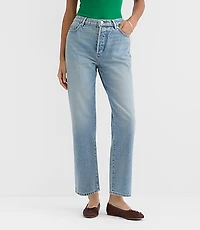 Rivete Tall Curvy High Rise Straight Jeans Vintage Mid Wash