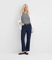 Rivete Tall High Rise Kick Crop Jeans in Nova Wash