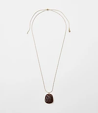 Marbleized Pull Tie Pendant Necklace