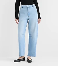 Rivete Petite Curvy Fresh Cut Horseshoe Jeans Haze Wash