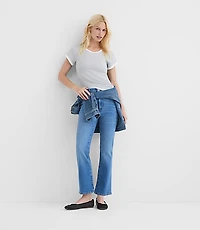 Rivete Tall High Rise Kick Crop Jeans Vintage Mid Wash