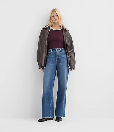 Rivete Tall High Rise Wide Leg Jeans Echo Wash