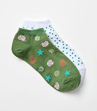 Seashell & Dot Sneaker Sock Set