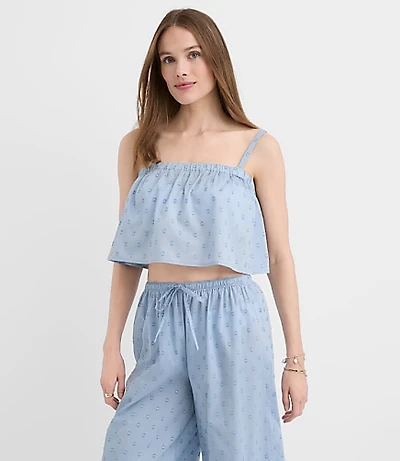 LOFT Beach Clip Dot Tank Top