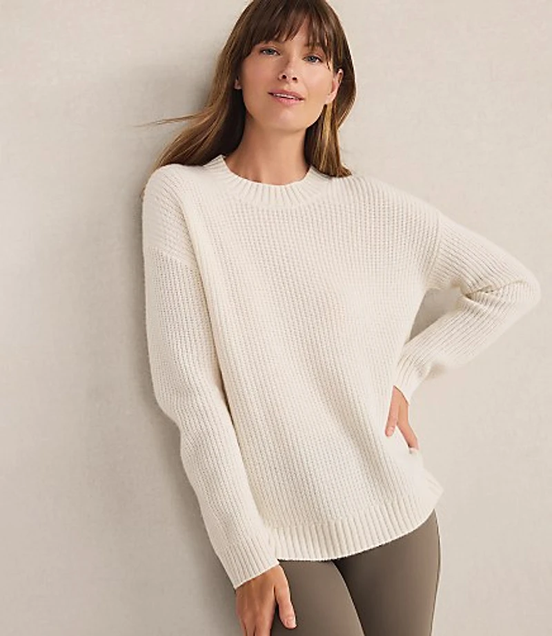 Haven Well Within Cashmere Shaker Stitch Crewneck Sweater
