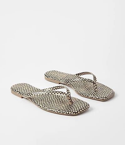 Square Toe Flip Flops