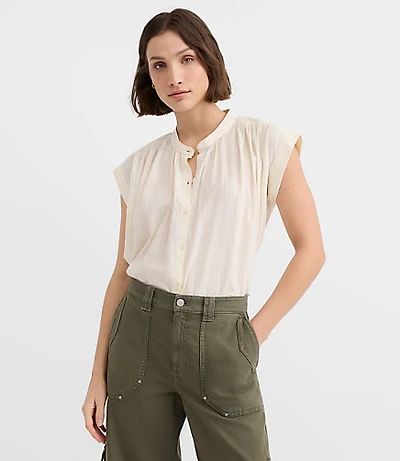 Petite Striped Everyday Dolman Shirt
