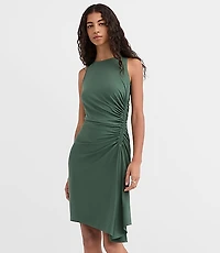 Petite Ruched Halter Mini Dress
