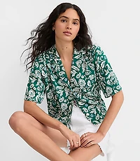 Petite Floral Twill Relaxed Everyday Shirt