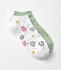 Ikat & Solid Sneaker Sock Set