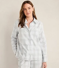 Haven Well Within Lightweight Flannel Windowpane Pajama Top