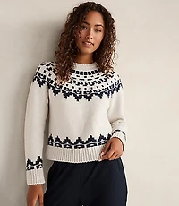 Haven Well Within Organic Cotton Blend Fair Isle Juneau Crewneck Sweater