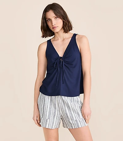 Petite Lou & Grey Essential Modal Tie Keyhole Tank Top