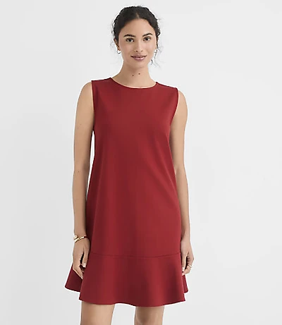 Ponte Mini Flounce Dress