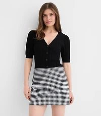 Petite Gingham Modern Mini Skort