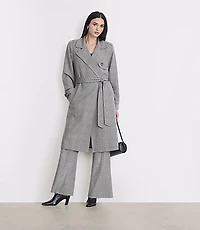 LOFT Versa Plaid Seasonless Stretch Trench Coat