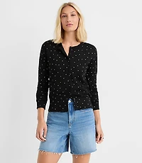Dotted Modern Crew Neck Cardigan