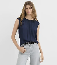 Shirred Wedge Top