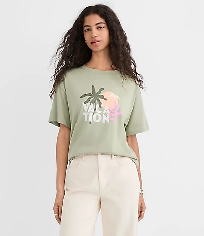 Vacation Oversized Jersey Modern Tee